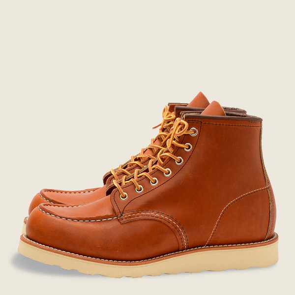 Red Wing Heritage Bot Erkek - Classic Moc – 6-Inch Legacy Deri - Kahverengi - 90QFPOHDA